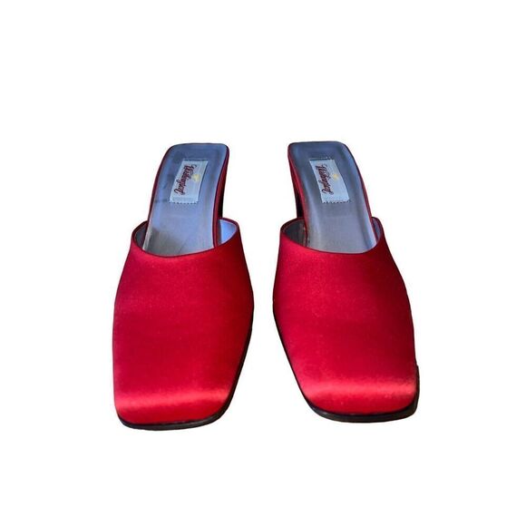 Worthington Red Fabric Square Toe Heels Womens Size 10 NEW - Picture 4 of 11